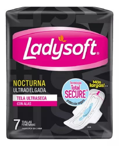 LadySoft Nocturnas Ultradelgadas Toallas femeninas x 7 unidades Softys